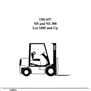 Clark NP300-20, NS300-20, NP300-30, NS300-30, NP300-40, NS300-40 ReachTruck Overhaul Manual - Image 1