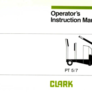 Clark PT5, PT7, PTT5, PTT7 Power Truck Service Repair Manual - Image 3