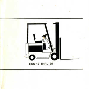 Clark ECS17, ECS20, ECS22, ECS25, ECS27, ECS30 Forklift Service Repair Manual - Image 3