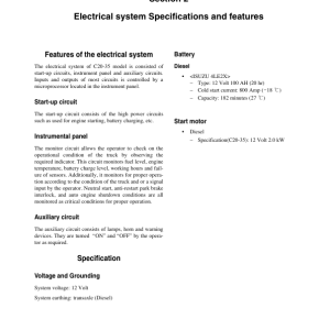 Clark C20D, C25D, C30D, C35D Forklift Service Repair Manual (4LE2X ISUZU Tier 4 Engine) - Image 5