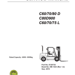 Clark C60D, C70D, C75D, C80D, C60L, C70L, C75L Forklift Service Repair Manual (IVECO Tier 3, DEUTZ Tier 4, GM V6 4.3L) - Image 1