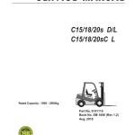 Clark C15SD, C15SL, C18SD, C18SL, C20SD, C20SL Forklift Service Repair Manual (4TNV88, HMC THETA 2.4 LPG, 4G63) - Image 1