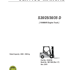 Clark S20D, S25D, S30D, S35D Forklift Service Repair Manual (Yanmar Engine) - Image 1