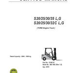 Clark S20L, S20G, S25L, S25G, S30L, S30G, S35L, S35G Forklift Service Repair Manual (Ford Engine) - Image 1