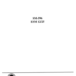 Clark ESM II 12, ESM II 15S, ESM II 15, ESM II 17, ESM II 20, ESM II 22, ESM II 25 Forklift Service Repair Manual - Image 1