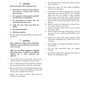 Clark ECG20X, ECG25X, ECG30X Forklift Service Repair Manual - Image 3