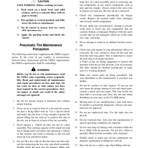 Clark ECG20X, ECG25X, ECG30X Forklift Service Repair Manual - Image 4