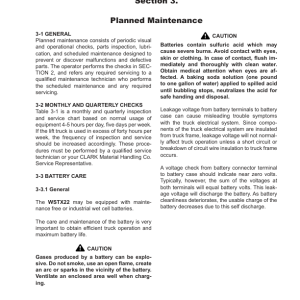 Clark WSTX22 Lift Truck Service Repair Manual - Image 5