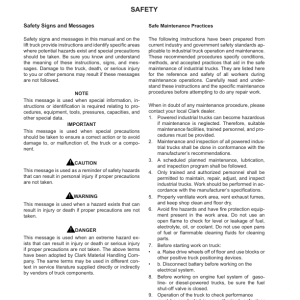 Clark WSTX22 Lift Truck Service Repair Manual - Image 3