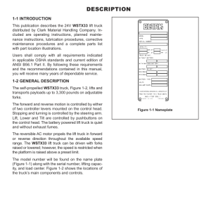 Clark WSTX33 Lift Truck Service Repair Manual - Image 3