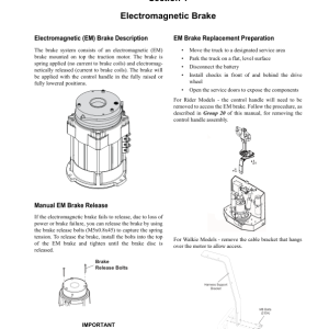 Clark PWXE30, HWXE30, PWXE40, HWXE40 Pallet Truck Service Repair Manual - Image 4