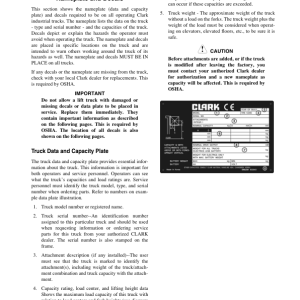 Clark GEX40, GEX45, GEX50 Forklift Service Repair Manual - Image 5