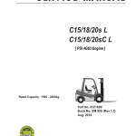 Clark C15SL, C15SCL, C18SL, C18SCL, C20SL, C20SCL Forklift Service Repair Manual (Mitsubishi PSI 4G63 Engine) - Image 1