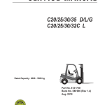 Clark C20CL, C25CL, C30CL, C32CL Forklift Service Repair Manual (HMC THETA 2.4 LPG, GM 3.0, Mitsubishi 4G64 Engine) - Image 1