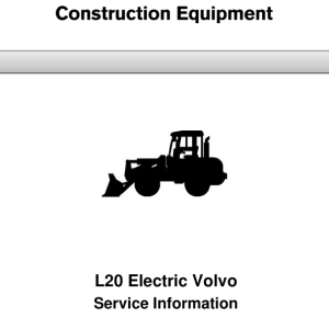 Volvo L20 Electric Compact Wheel Loader Repair Service Manual