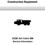 Volvo A25B 4x4 BM Articulated Dump Truck Repair Service Manual - Image 1