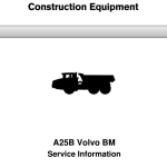 Volvo A25B BM Articulated Dump Truck Repair Service Manual - Image 1