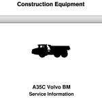 Volvo A35C BM Articulated Dump Truck Repair Service Manual - Image 1