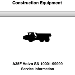 Volvo A35F Articulated Dump Truck Repair Service Manual (SN 10001-99999) - Image 1