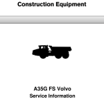 Volvo A35G FS Articulated Dump Truck Repair Service Manual - Image 1