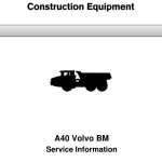 Volvo A40 BM Articulated Dump Truck Repair Service Manual - Image 1