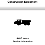 Volvo A40E Articulated Dump Truck Repair Service Manual - Image 1