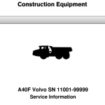 Volvo A40F Articulated Dump Truck Repair Service Manual (SN 11001-99999) - Image 1