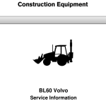 Volvo BL60 Backhoe Loader Repair Service Manual - Image 1