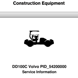 Volvo DD100C Asphalt Compactors Repair Service Manual - Image 1