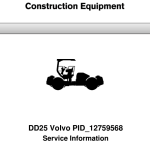 Volvo DD25 Asphalt Compactors Repair Service Manual - Image 1