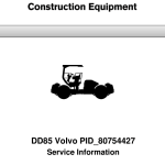 Volvo DD85 Asphalt Compactors Repair Service Manual - Image 1