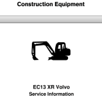 Volvo EC13 XR Compact Excavator Repair Service Manual - Image 1