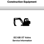 Volvo EC15B XT Compact Excavator Repair Service Manual - Image 1