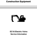 Volvo EC18 Electric Compact Excavator Repair Service Manual - Image 1