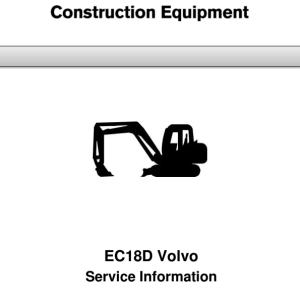 Volvo EC18D Compact Excavator Repair Service Manual - Image 1