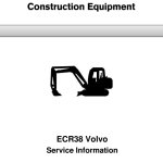 Volvo ECR38 Compact Excavator Repair Service Manual - Image 1