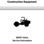 Volvo SD45 Soil Compactor Repair Service Manual - Image 1