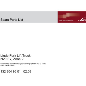 Linde N20, N24 Order Picker Type 132 Repair Service Manual - Image 3