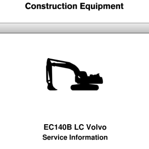 Volvo EC140B LC Excavator Repair Service Manual - Image 1