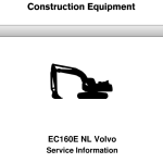 Volvo EC160E NL Excavator Repair Service Manual - Image 1