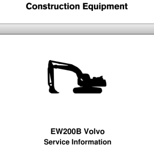 Volvo EW200B Excavator Repair Service Manual - Image 1