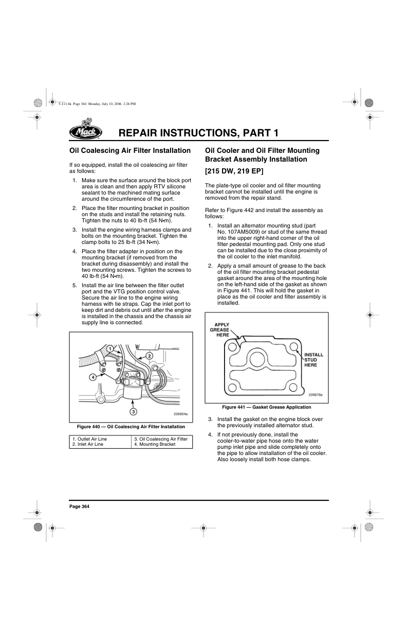 Mack ASET-AC (CEGR) Engine Service Manual