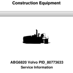 Volvo ABG6820 Pavers Repair Service Manual - Image 1