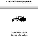 Volvo G740 VHP Motor Grader Repair Service Manual - Image 1