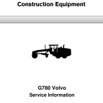 Volvo G780 Motor Grader Repair Service Manual - Image 1