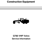Volvo G780 VHP Motor Grader Repair Service Manual - Image 1