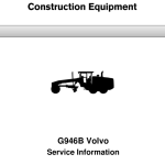 Volvo G946B Motor Grader Repair Service Manual - Image 1