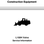 Volvo L150H Wheel Loader Repair Service Manual - Image 1