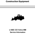 Volvo L180C CO BM Wheel Loader Repair Service Manual - Image 1