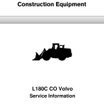 Volvo L180C CO Wheel Loader Repair Service Manual - Image 1